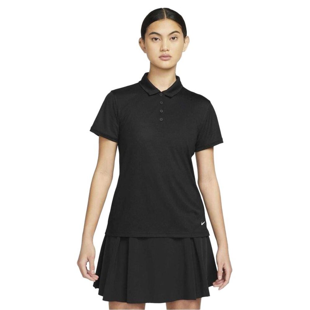 Nike Womens/Ladies Victory Dri-FIT Golf Polo Shirt / Black/White